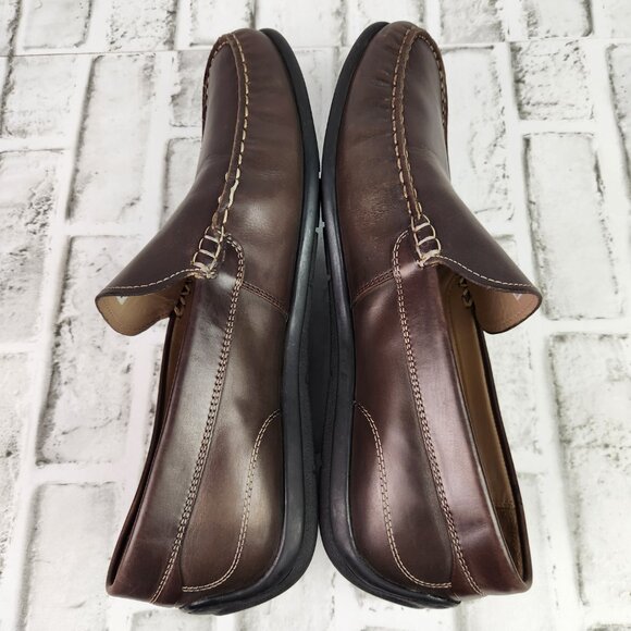 Ecco‎ Men\'s US 10 EU 44 Brown Leather Classic Moc Loafers Casual Slip On Shoe